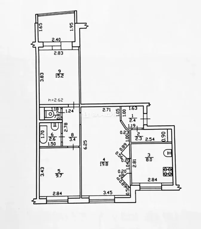 3-к кв. Брянская область, Брянск ул. Ромашина, 34к1 (64.4 м) - Фото 2