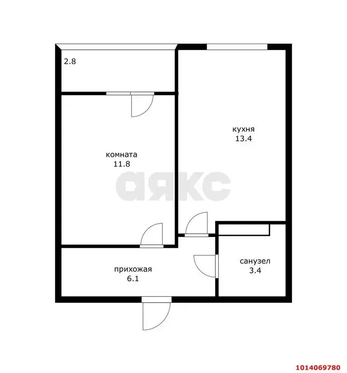 1-комнатная квартира: Краснодар, улица Ивана Беличенко, 89 (37.5 м) - Фото 0