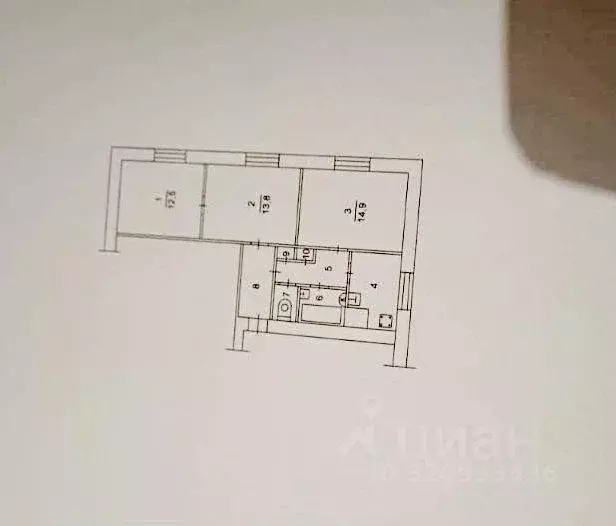 Квартира, 3 комнаты, 60 м - Фото 1