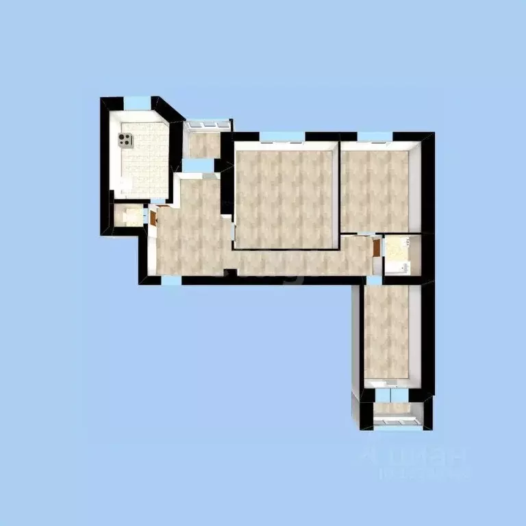3-к кв. Башкортостан, Уфа ул. Маршала Жукова, 22 (79.9 м) - Фото 1