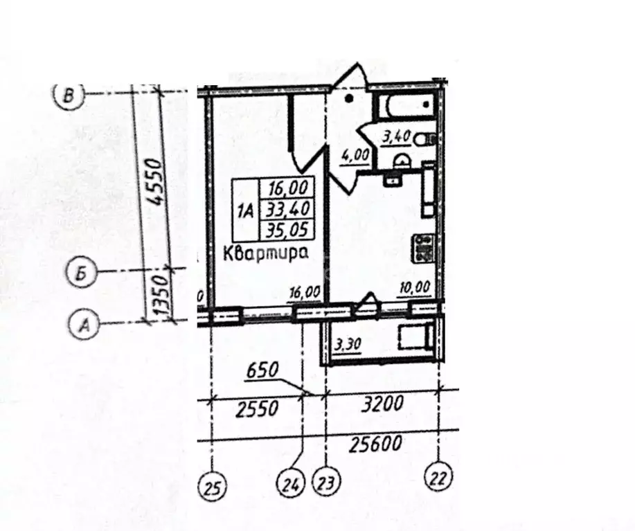 1-к кв. Ленинградская область, Всеволожск ул. Севастопольская, 1 (33.5 ... - Фото 2