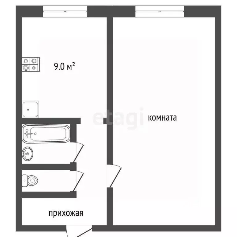 1-к кв. Московская область, Воскресенск Новлянский мкр, ул. Цесиса, 20 ... - Фото 2