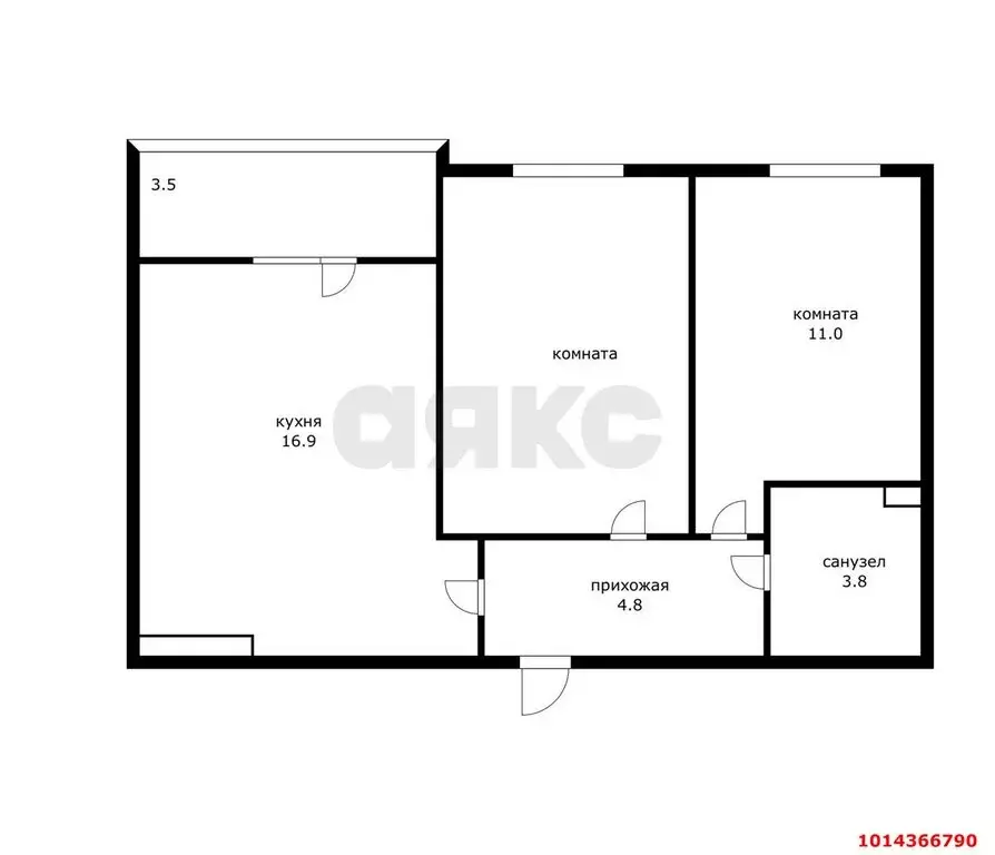 2-комнатная квартира: Краснодар, улица Даниила Смоляна, 80/1 (51.8 м) - Фото 1