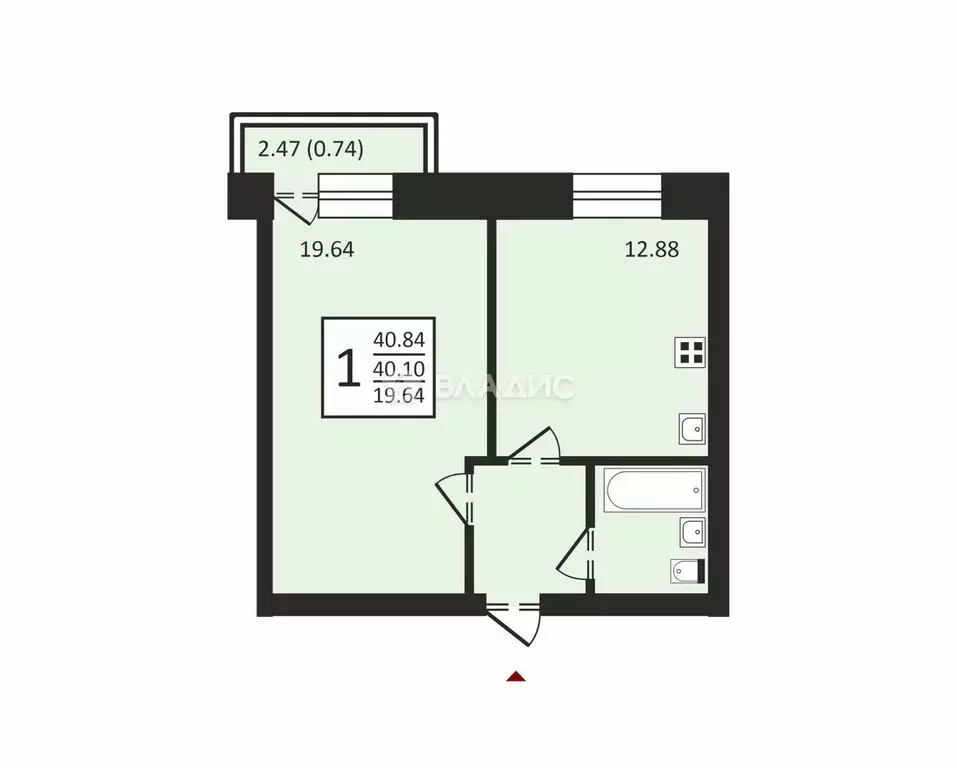 1-к кв. Коми, Сыктывкар Верхний Чов мкр, 23/1 (40.84 м) - Фото 2