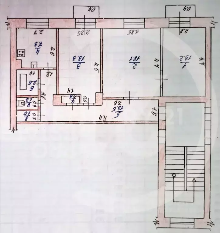 3-к кв. Мордовия, Саранск ул. Васенко, 5 (71.0 м) - Фото 2