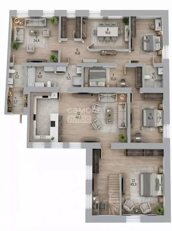 4-к кв. Пензенская область, Бессоновский район, с. Грабово ул. ... - Фото 2