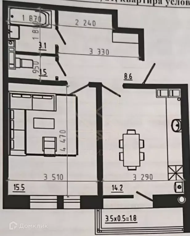 Продаётся 1-к квартира, 46.4 м - Фото 1