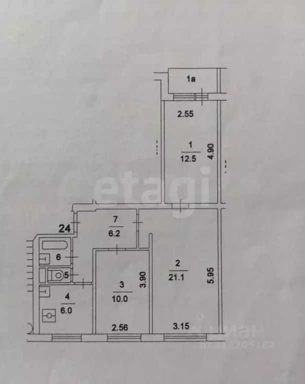 3-к кв. Москва Родниковая ул., 14 (58.7 м) - Фото 1