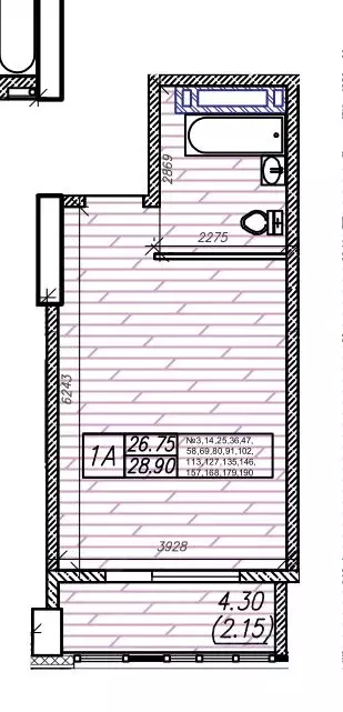 Студия Приморский край, Владивосток Станционная ул., 11А (28.9 м) - Фото 1