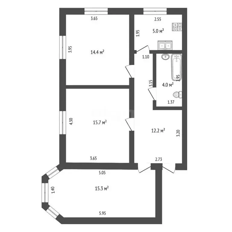 3-комнатная квартира: Самара, Запорожская улица, 2 (66.6 м) - Фото 0