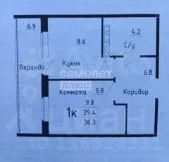 1-к кв. Пермский край, Пермь Целинная ул., 59к2 (36.3 м) - Фото 2