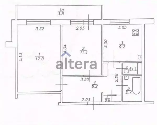 2-к кв. Татарстан, Казань ул. Академика Парина, 4 (50.0 м) - Фото 2