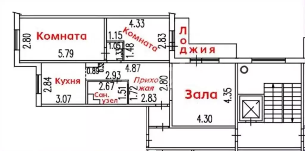 3-комнатная квартира: Барнаул, улица Шумакова, 53 (66.9 м) - Фото 1