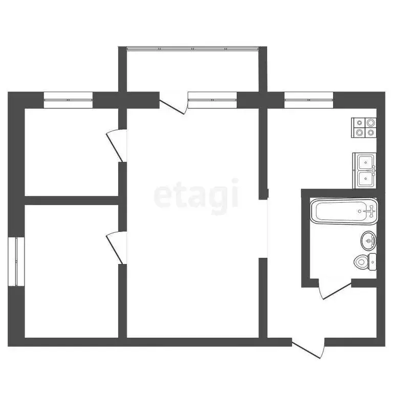 3-комнатная квартира: Самара, Олимпийская улица, 41 (41.9 м) - Фото 0