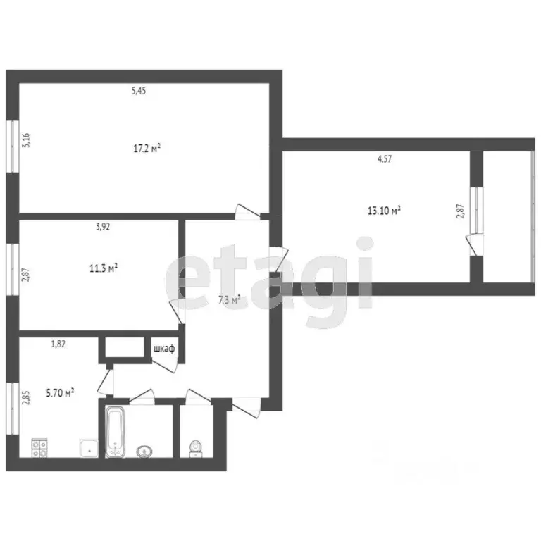 3-к кв. Ямало-Ненецкий АО, Новый Уренгой Ленинградский просп., 19 ... - Фото 2