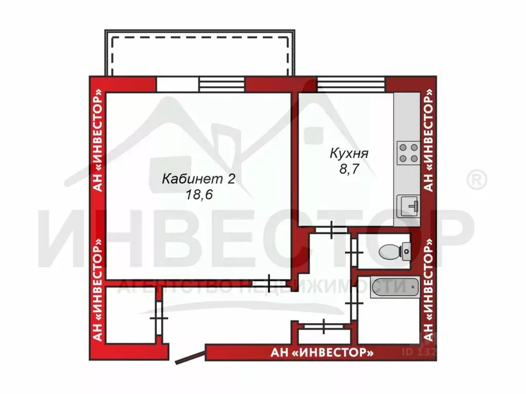 1-к кв. Челябинская область, Челябинск ул. Братьев Кашириных, 95 (39.7 ... - Фото 1