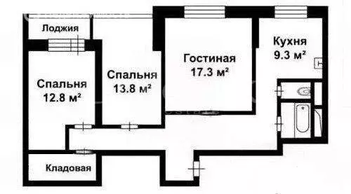 3-комнатная квартира: Москва, Славянский бульвар, 9к6 (71 м) - Фото 1