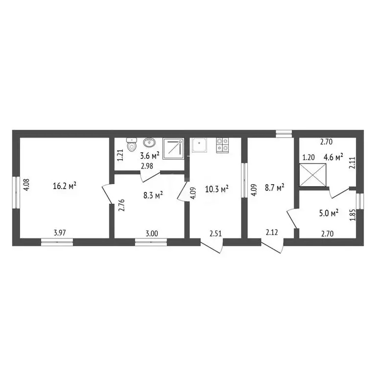 Дом в село Бухтал, Садовая улица (56.7 м) - Фото 2