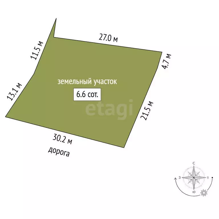 Участок в Омск, территория СОСН Нефтехимик (6.6 м) - Фото 1