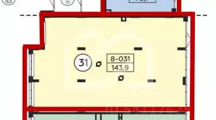 Помещение свободного назначения в Москва бул. Скандинавский, 17 (144 ... - Фото 2