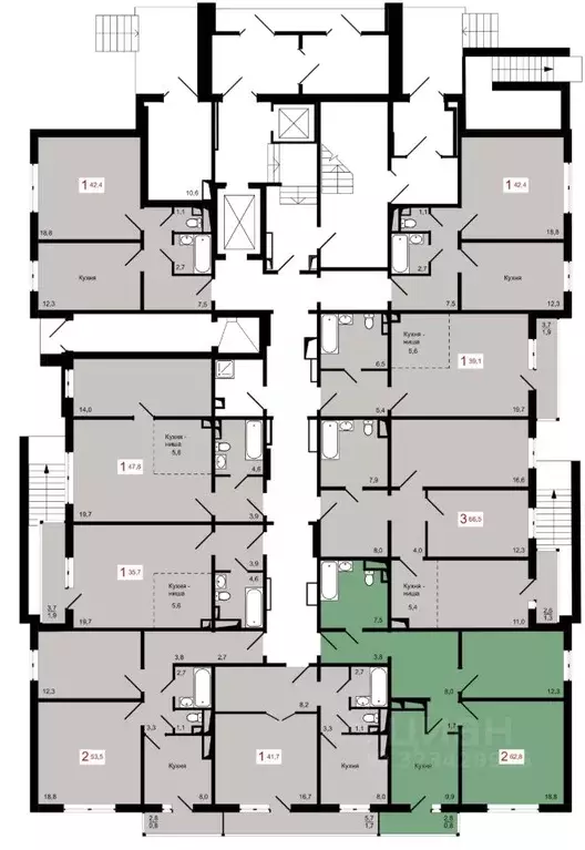 2-к кв. Красноярский край, Красноярск Пашенный мкр,  (62.8 м) - Фото 1