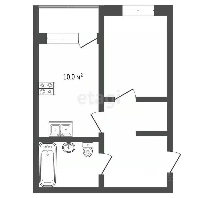 1-к кв. Тюменская область, Тобольск Центральный мкр, 28 (40.0 м) - Фото 2