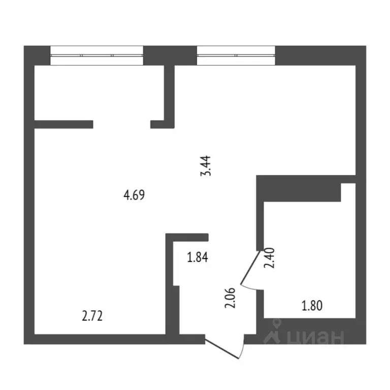 1-к кв. Тюменская область, Тюмень ул. Газовиков, 34 (35.0 м) - Фото 1