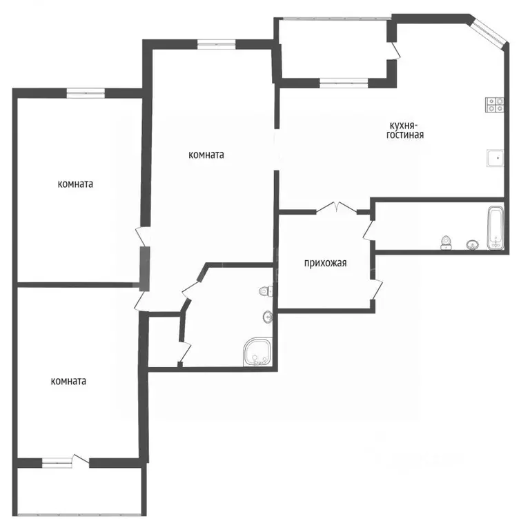 3-к кв. Тюменская область, Тюмень ул. Герцена, 45 (129.0 м) - Фото 2