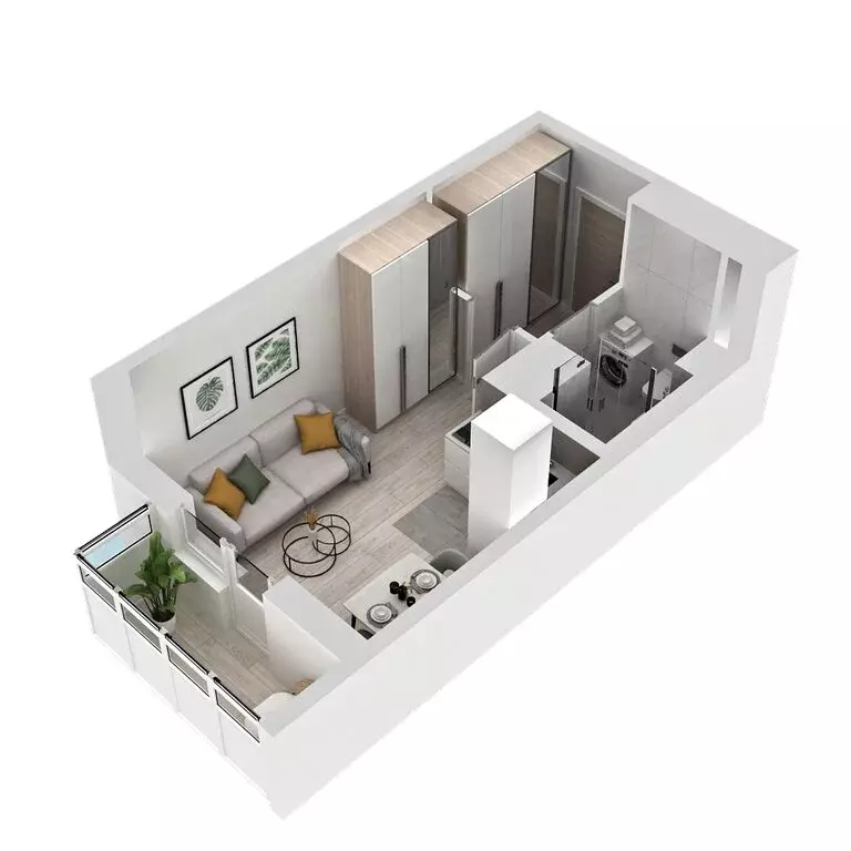 Квартира-студия: Бугры, Петровский бульвар, 28 (21.61 м) - Фото 1