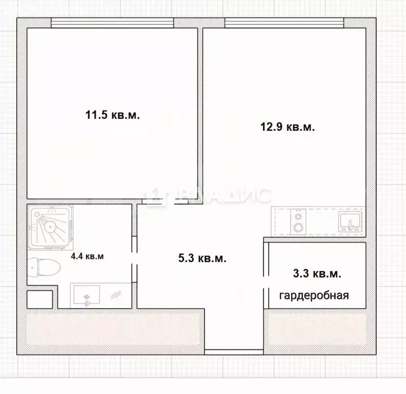 1-комнатная квартира: Москва, проспект Лихачёва, 12к1 (37.5 м) - Фото 0