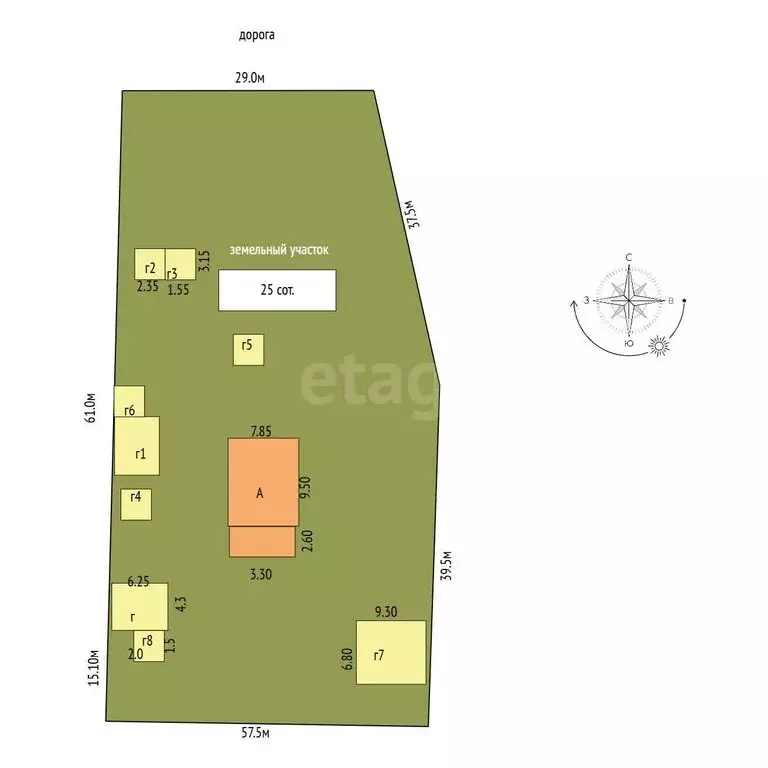 Дом в Томск, микрорайон АРЗ, Кольцевой проезд (61 м) - Фото 1