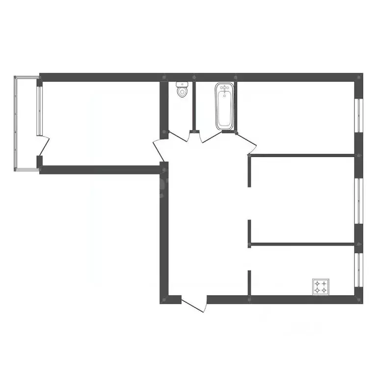 3-к кв. Амурская область, Завитинск Комсомольская ул., 105 (69.8 м) - Фото 0