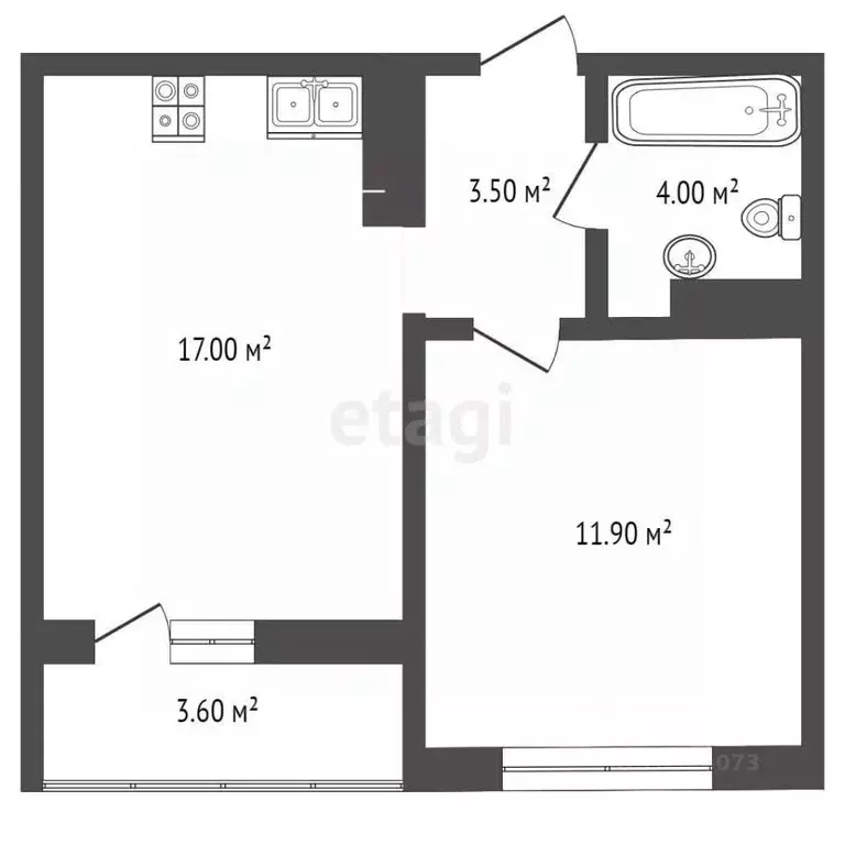 1-к кв. Оренбургская область, Оренбург Уральская ул., 2/24 (38.02 м) - Фото 1