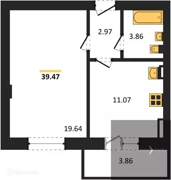 Продаётся 1-к квартира, 39.47 м - Фото 0