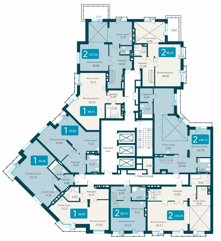 3-к кв. Новосибирская область, Новосибирск ул. Владимира Заровного, ... - Фото 2