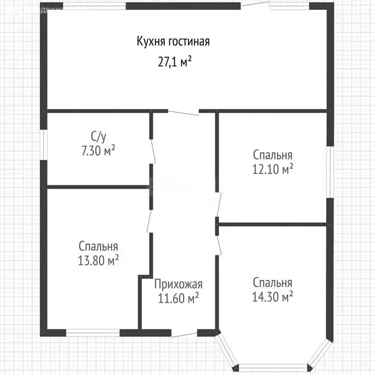 Дом в посёлок Южный, Есаульская улица (86.2 м) - Фото 0