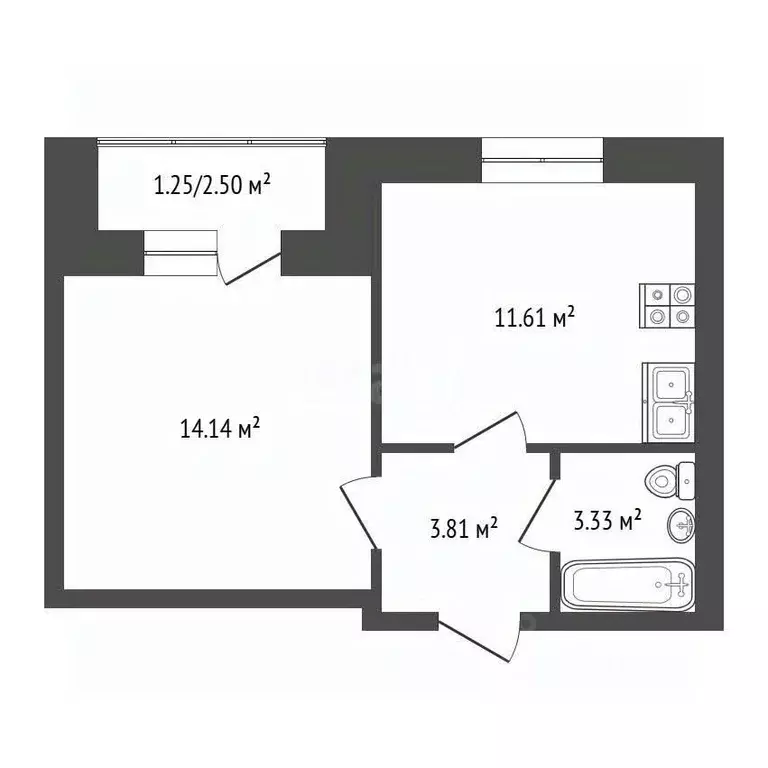 1-к кв. Марий Эл, Йошкар-Ола ул. Чкалова, 37 (35.4 м) - Фото 1