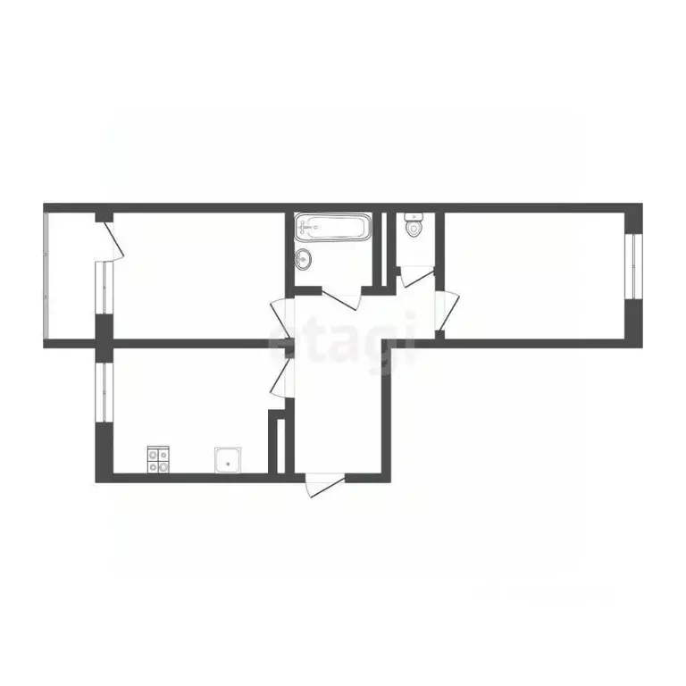 2-к кв. Костромская область, Кострома Речной просп., 82Б (51.4 м) - Фото 0
