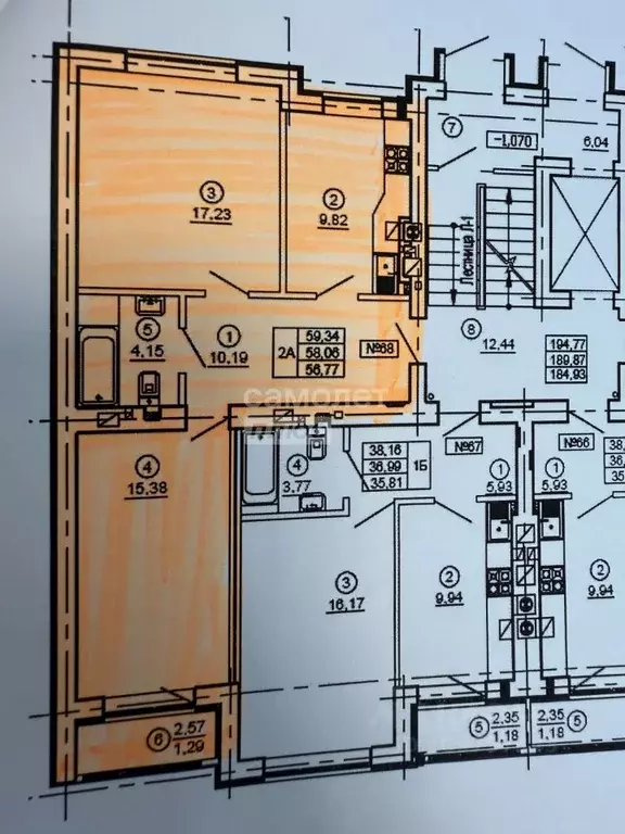 2-к кв. Калининградская область, Калининград Кутаисский пер., 2А (57.0 ... - Фото 2