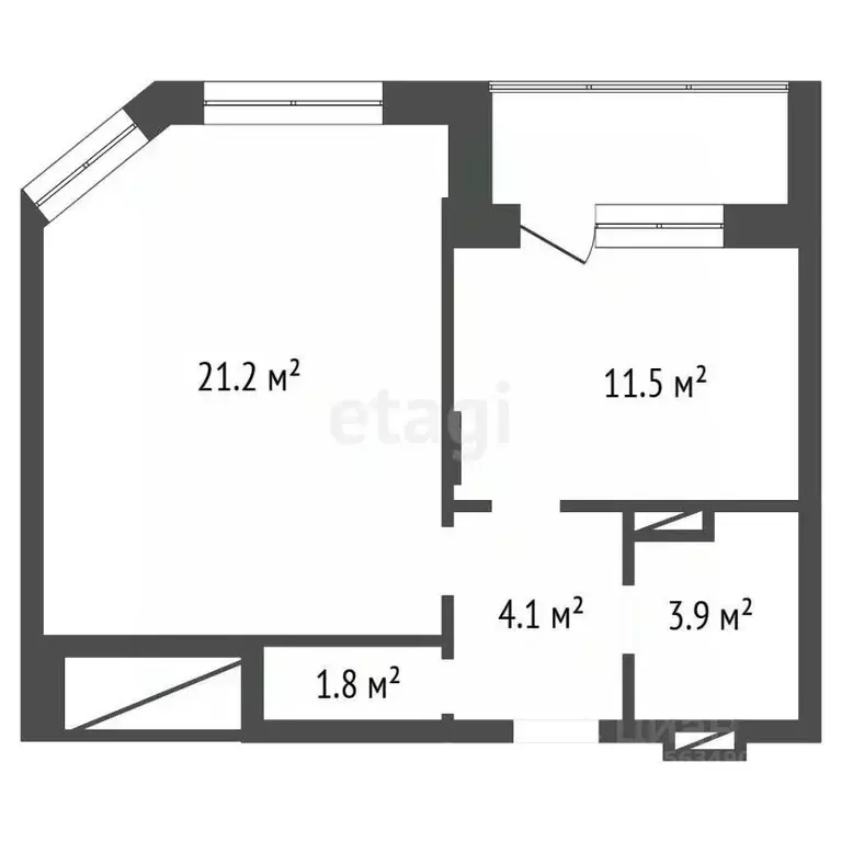 1-к кв. Воронежская область, Воронеж ул. 9 Января, 225/1 (42.5 м) - Фото 2