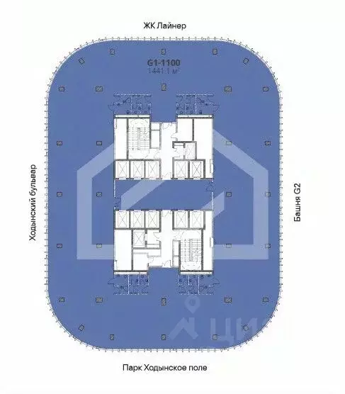 Помещение свободного назначения в Москва Ходынский бул., 20А/2 (1440 ... - Фото 2