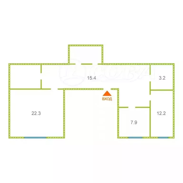 2-комнатная квартира: Махачкала, проспект Расула Гамзатова, 64 (70 м) - Фото 2