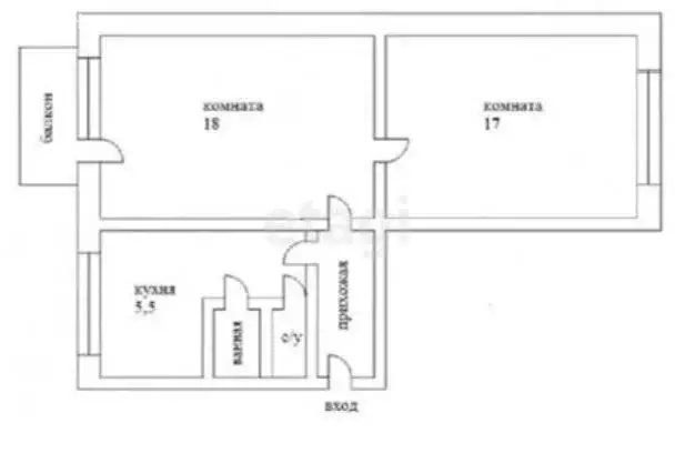 2-комнатная квартира: Черногорск, улица Генерала Тихонова, 25 (45.1 м) - Фото 1