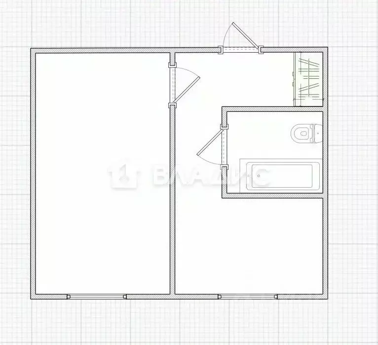1-к кв. Калужская область, Калуга ул. Радищева, 8 (29.5 м) - Фото 2