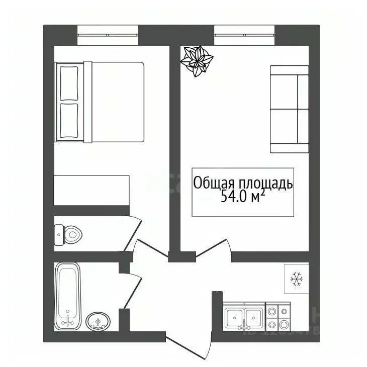 2-к кв. Новосибирская область, Новосибирск ул. Татьяны Снежиной, 51 ... - Фото 2