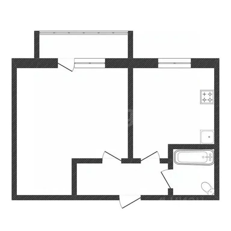 1-к кв. Амурская область, Сковородино ул. Победы, 9 (33.0 м) - Фото 2