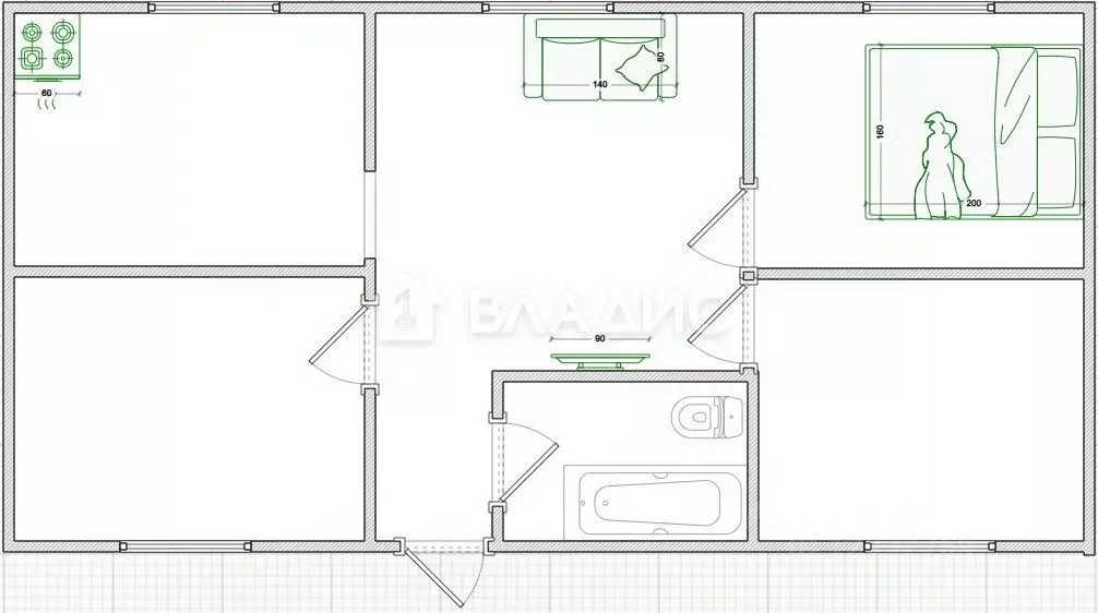 Дом в Пензенская область, с. Бессоновка проезд 6-й Сурикова, 34 (110 ... - Фото 2