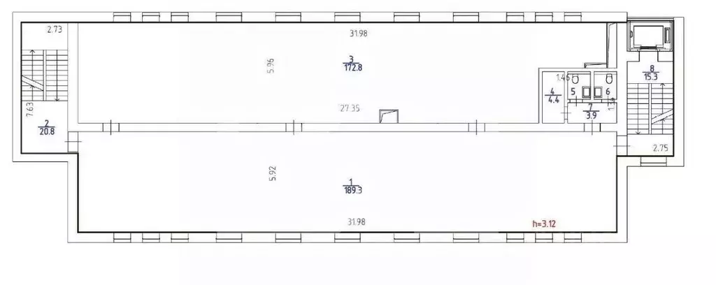 Помещение свободного назначения в Москва Каширское ш., 3к2с1 (2910 м) - Фото 2