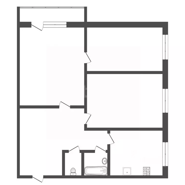3-к кв. Тульская область, Богородицк Западный мкр, 4 (49.9 м) - Фото 2