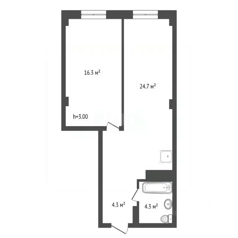 2-к кв. Красноярский край, Красноярск ул. 40 лет Победы, 2 (49.6 м) - Фото 2